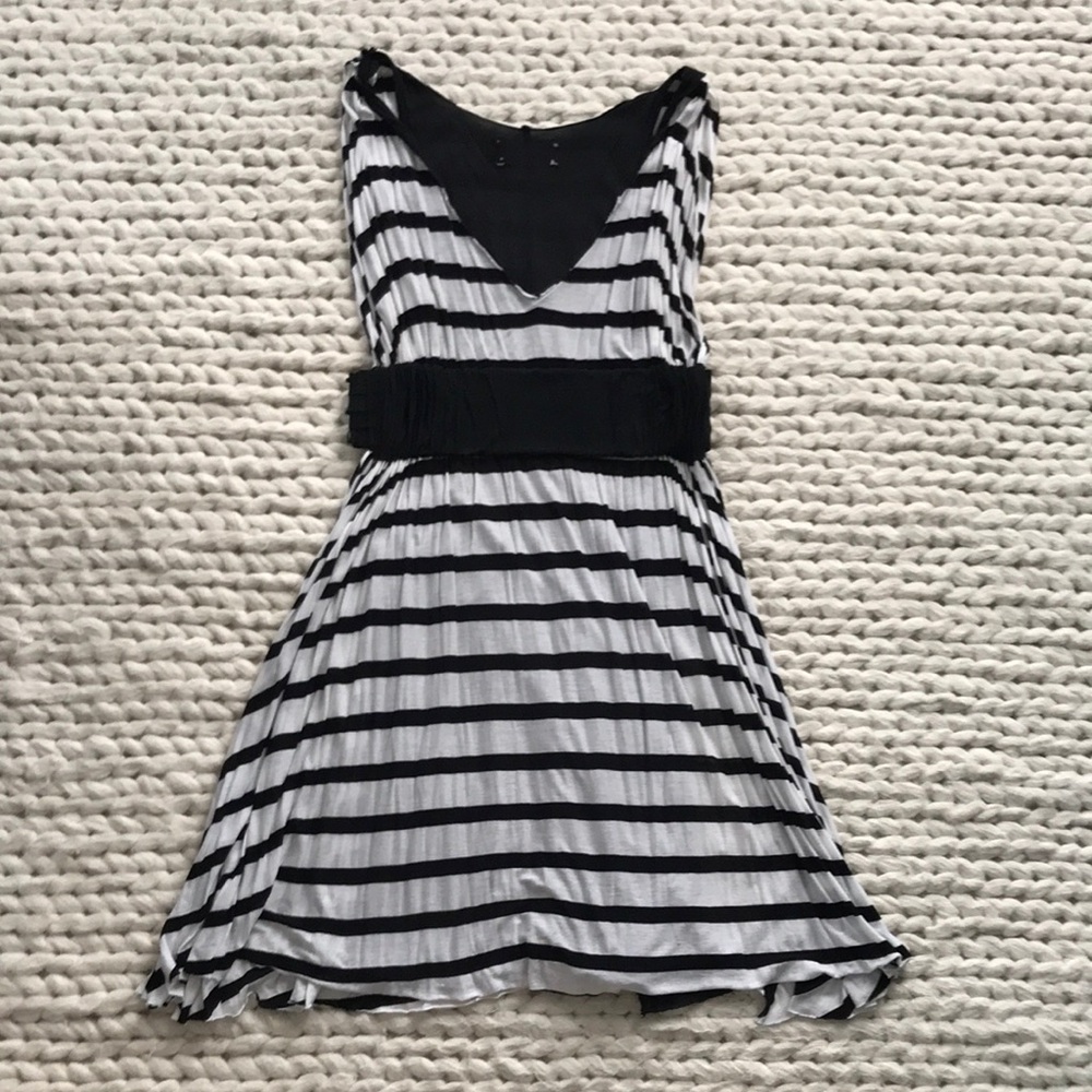ALC Black and White V-Neck Sundress